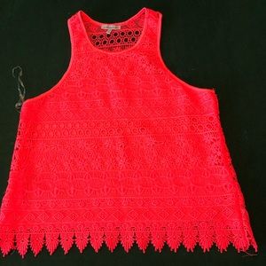 Charlotte Russe-Neon Pink Sleeveless Top (knitted)